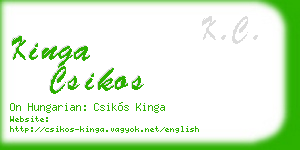 kinga csikos business card